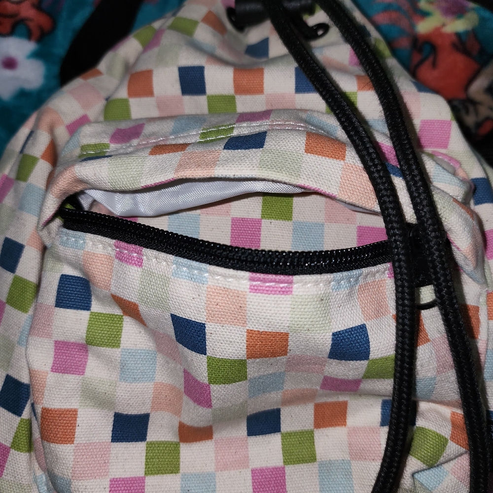 Vans Multi-Color Checkered Drawstring Backpack - image 3